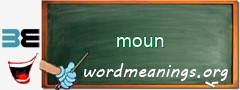 WordMeaning blackboard for moun